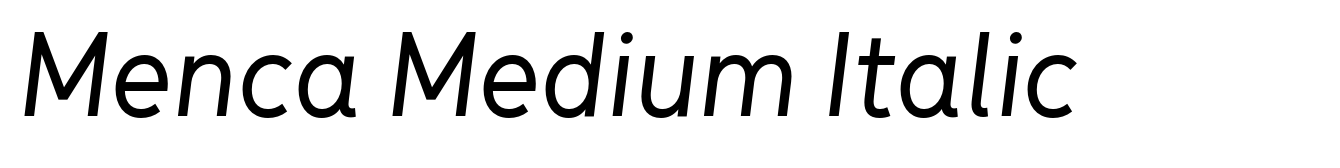 Menca Medium Italic